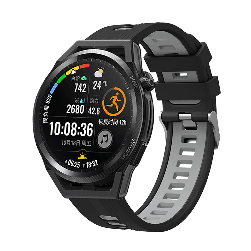 For Huawei Watch GT 3 (46mm) Dual Color 22mm Silicone Watch Strap Replacement Wrist Band For Huawei Watch GT 3 (46mm) Dual Color 22mm Silicone Watch Strap Replacement Wrist Band